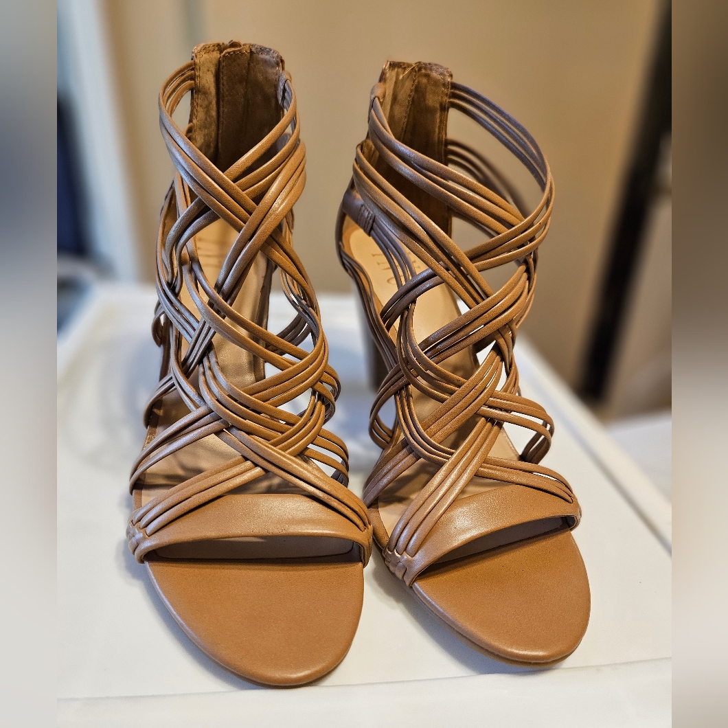 INC International Concepts Brand Tan Strappy Womens Heels Size 7